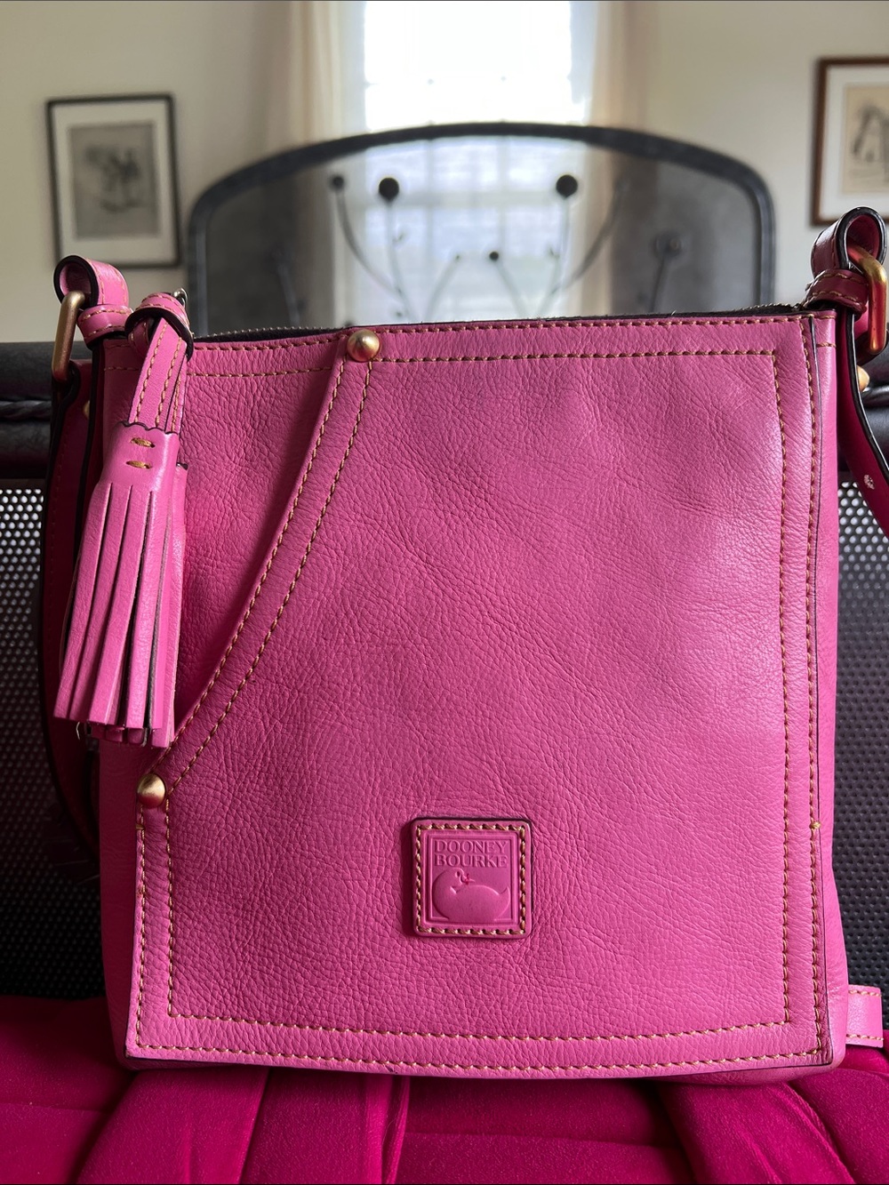 Dooney & Bourke Florentine Leather Huntington Crossbody Bag - Picture 2 of 16